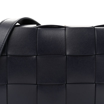 Bottega Veneta Lambskin Maxi Intreccio Small Cassette Crossbody Bag Navy Blue 8 of 10