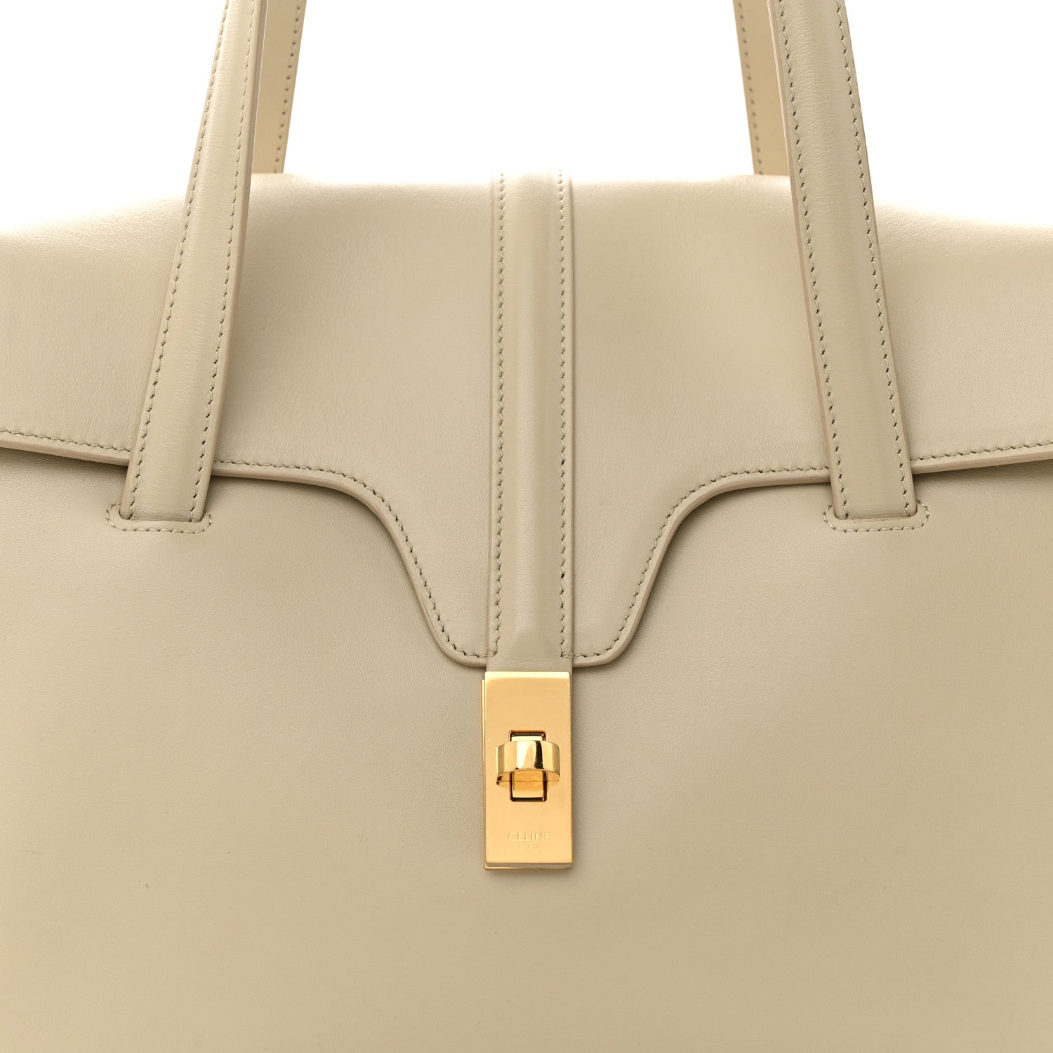 Celine Calfskin Medium Soft 16 Bag Light Grey 7 of 15