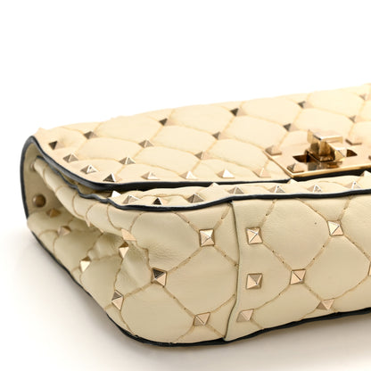 Valentino Garavani Nappa Small Rockstud Spike Shoulder Bag Light Ivory 8 of 12