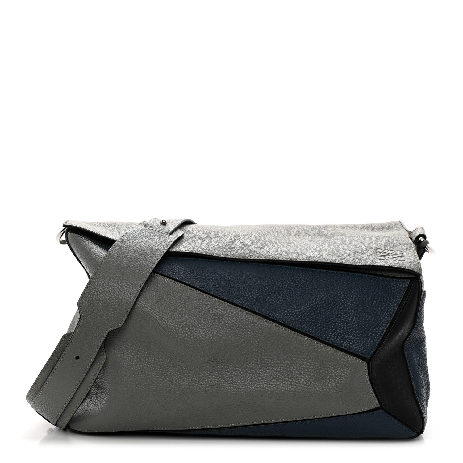 Loewe Calfskin Puzzle Bag XL Grey Blue 1 of 10