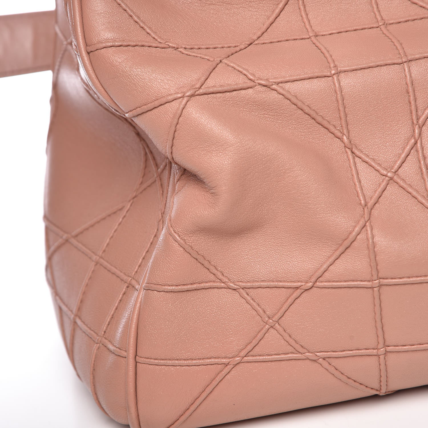 Christian Dior Lambskin Cannage Granville Polochon Bois de Rose 17 of 17