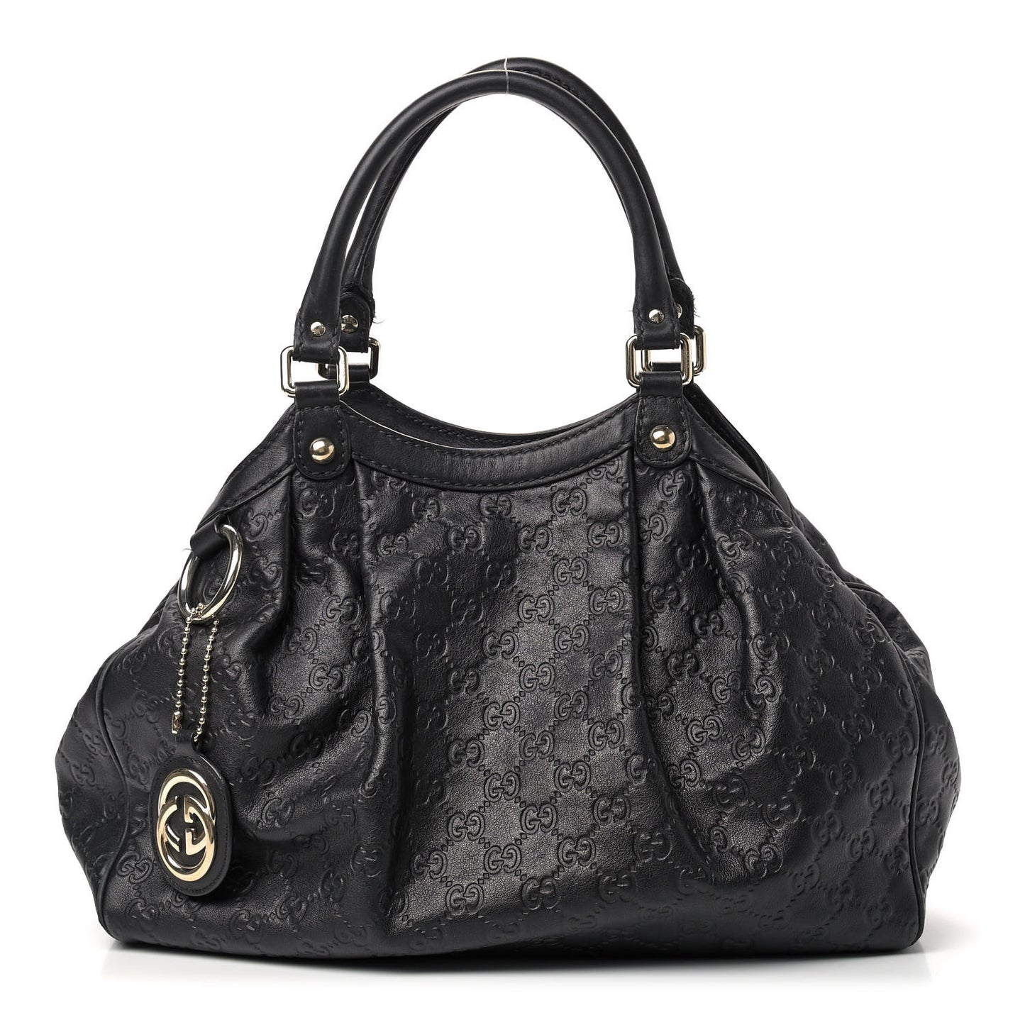 Guccissima Medium Sukey Tote Black
