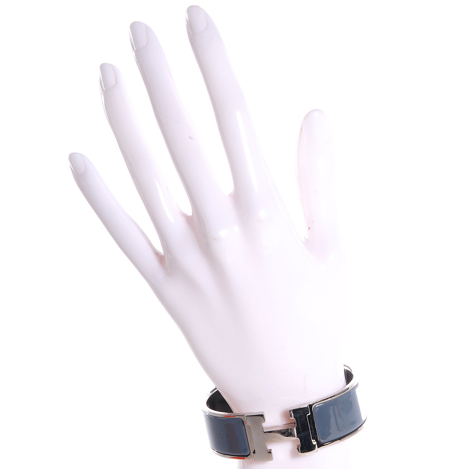 Hermes Enamel Clic Clac H Bracelet Wide GM Ardoise 2 of 5