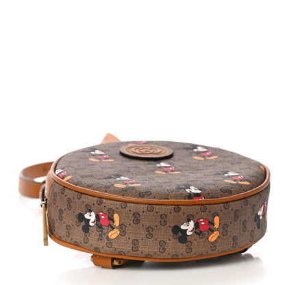 Gucci X DISNEY Mini Vintage GG Supreme Monogram Mickey Mouse Round Backpack Beige Vintage Sun Oil 4 of 11