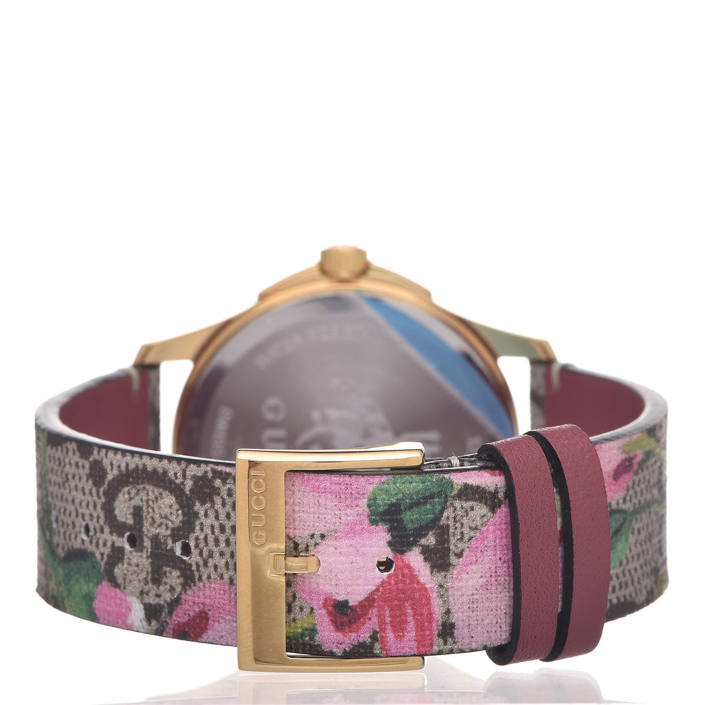 Stainless Steel Canvas 38mm G-Timeless Supreme GG Blooms Quartz Watch Brown