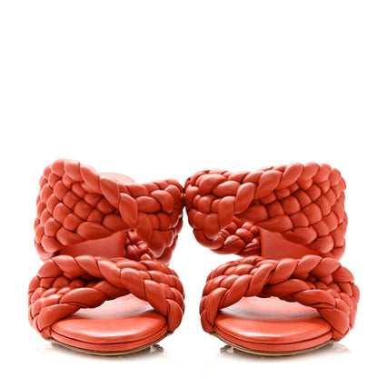 Bottega Veneta Nappa Twisted Padded Intrecciato Curve Slide Sandals 37 Paprika 3 of 10