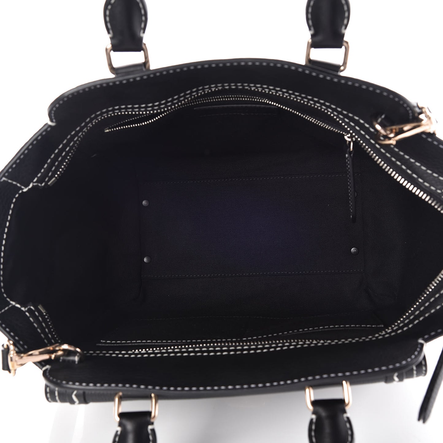 Mega Check Grained Calfskin Medium Harcourt Satchel Black