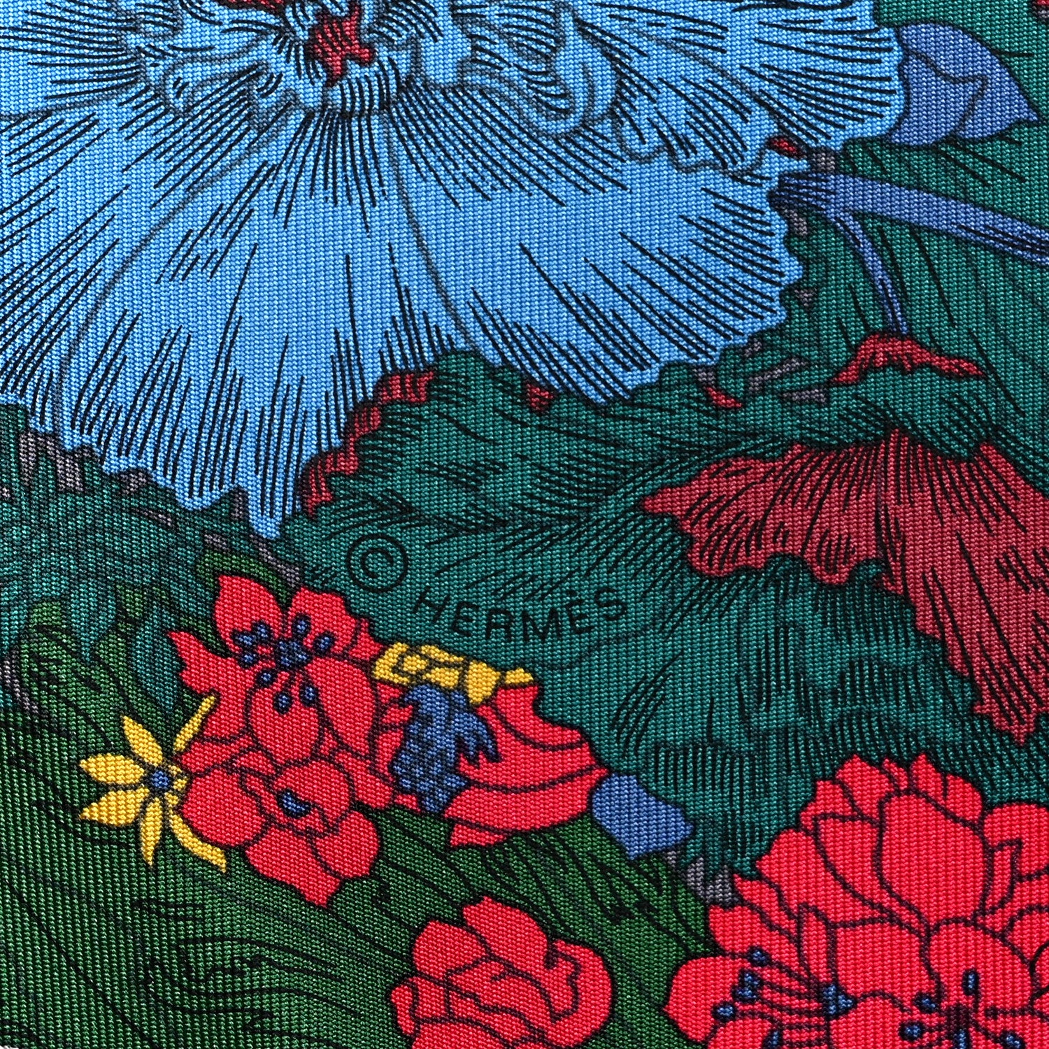 Hermes Silk Robe Legere Scarf 90 Creme Bleu Multicolor 4 of 5