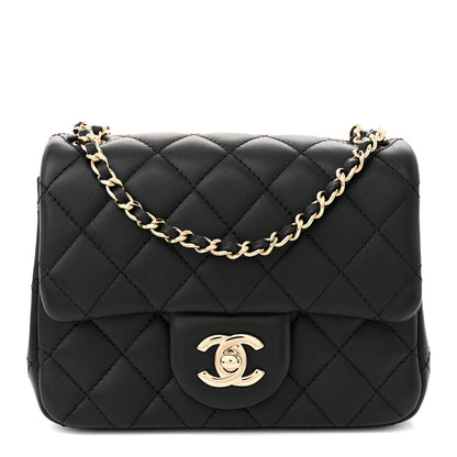 Chanel Lambskin Quilted Enamel Mini Pearl Crush Flap Black 1 of 12