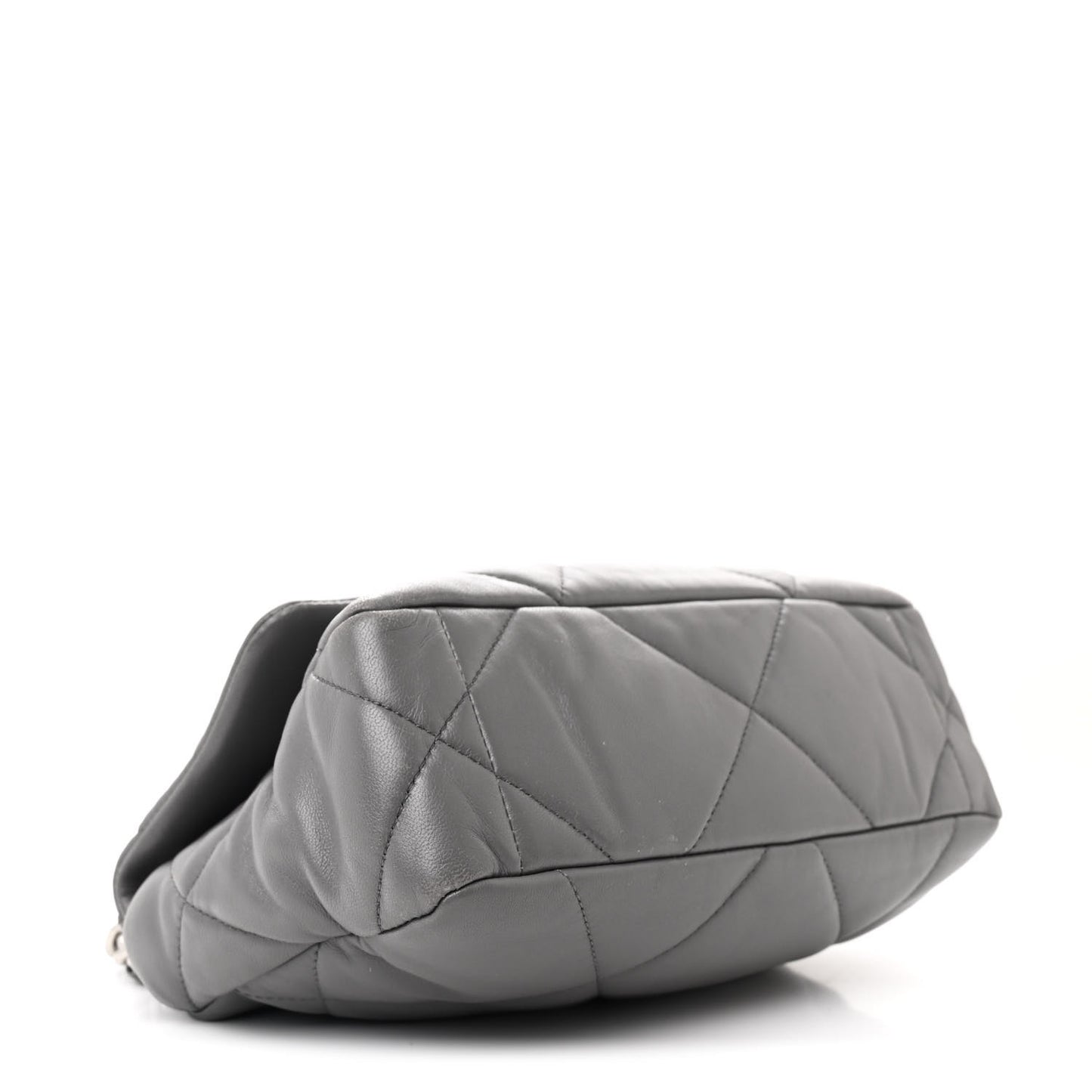 Lambskin Quilted Medium Chanel 19 Flap Dark Grey