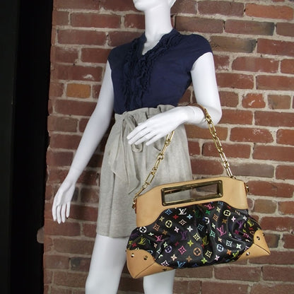 Louis Vuitton Monogram Multicolor Judy MM Black 2 of 11