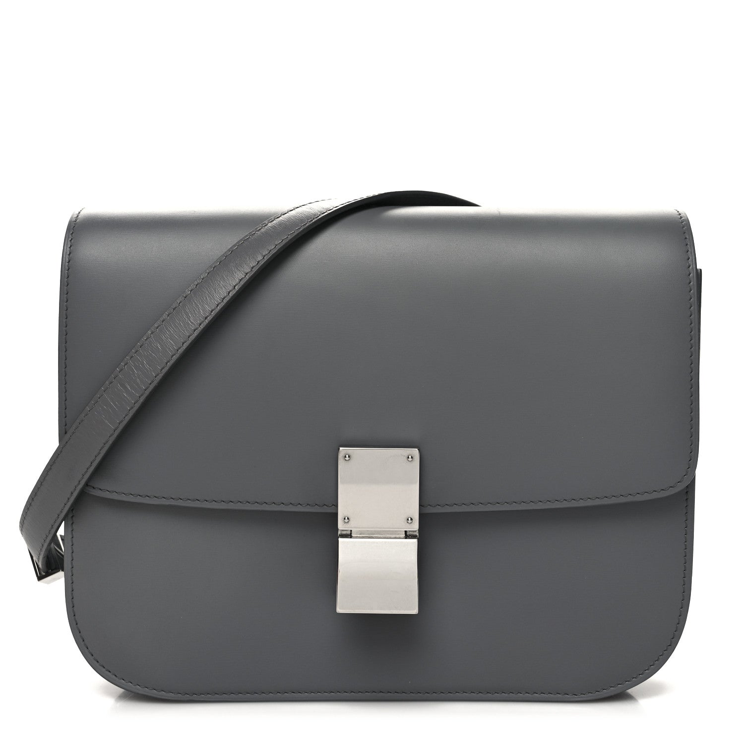 Celine Box Calfskin Medium Classic Box Flap Bag Light Charcoal 1 of 11