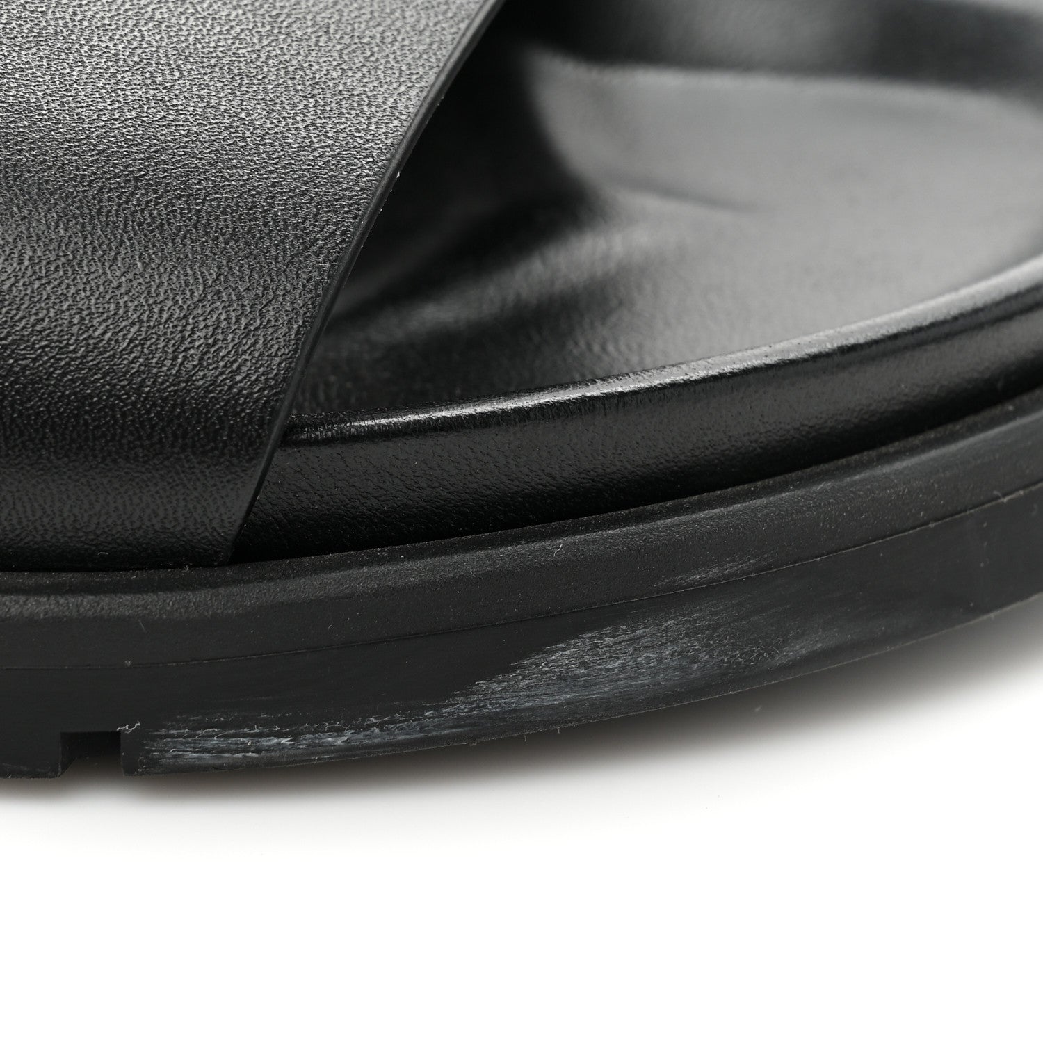 Hermes Calfskin Mens Genius Sandals 42.5 Black 10 of 10