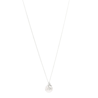 Tiffany Sterling Silver Graffiti Love Disc Pendant Necklace 1 of 5