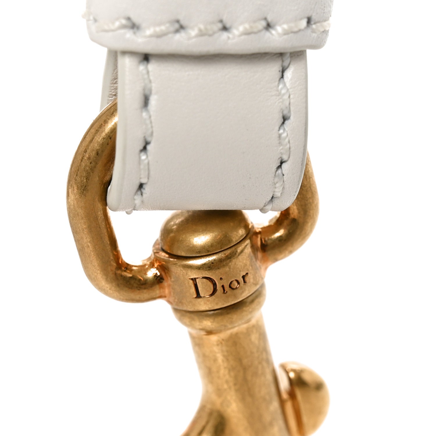 Christian Dior Raffia Woven Shoulder Strap White 3 of 4