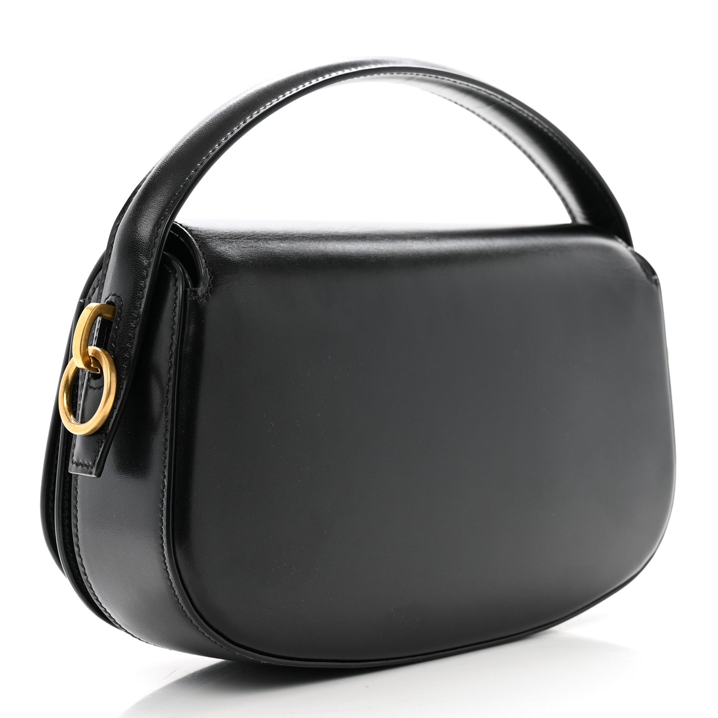 Box Calfskin Voltaire Top Handle Crossbody Bag Black