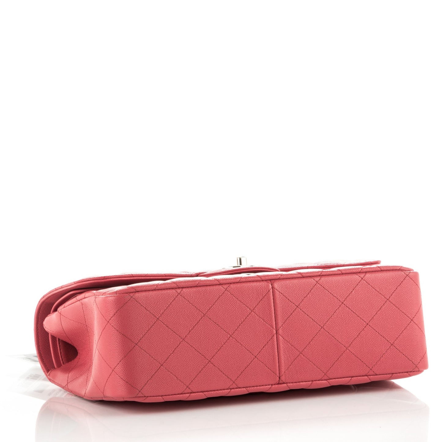 Caviar Quilted Jumbo Double Flap Dark Pink