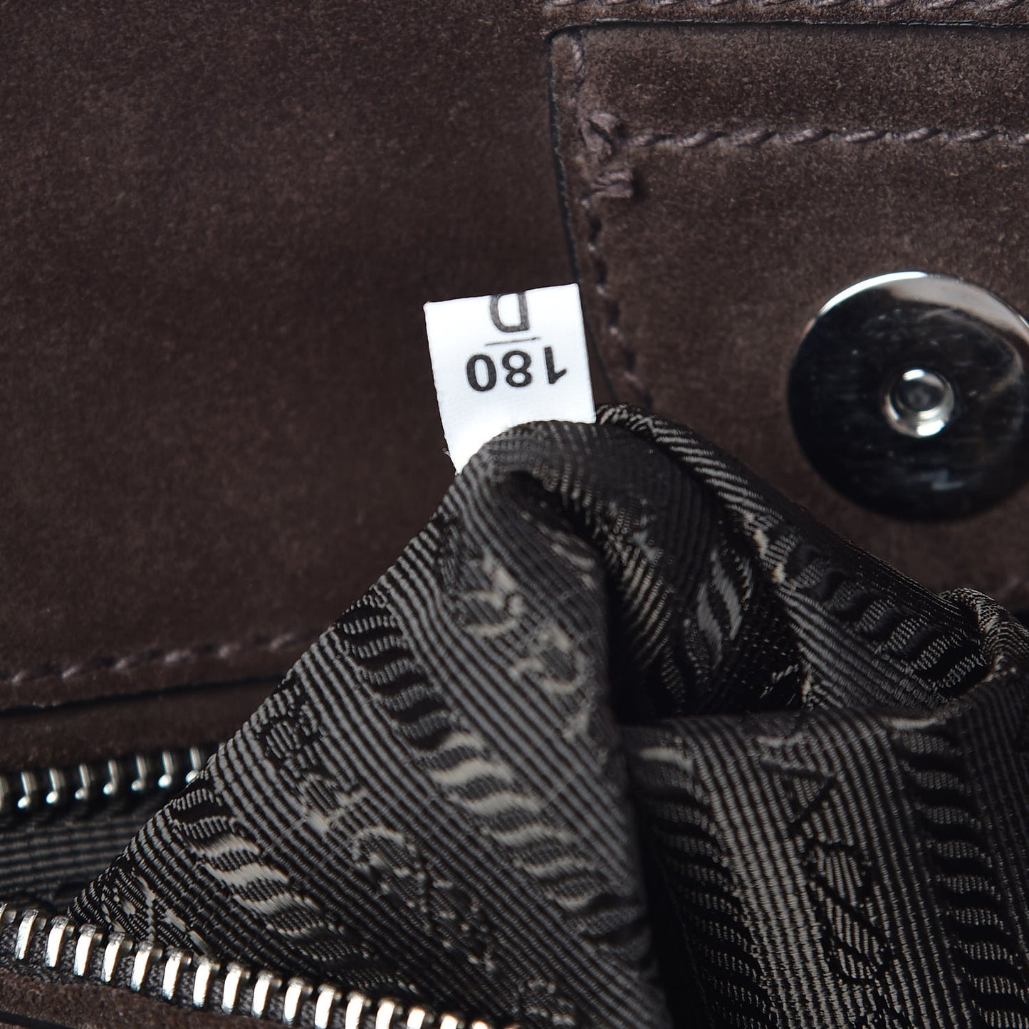Suede Scamosciato Stitched Small Twin Pocket Tote Cenere