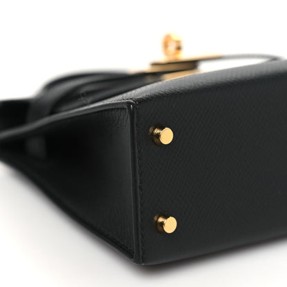 Hermes Epsom Mini Kelly Sellier 20 Black 9 of 11