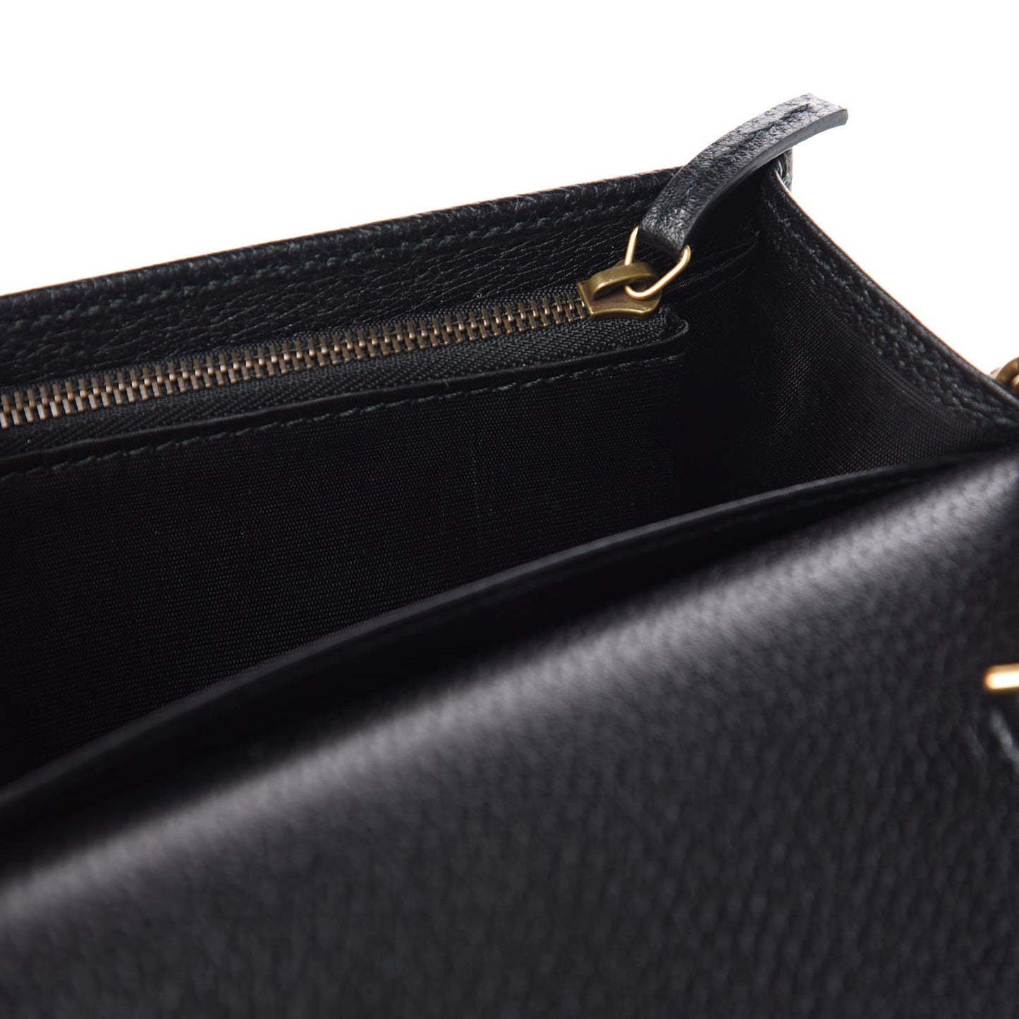 Calfskin Marquise Crystals Mini GG Chain Wallet Black
