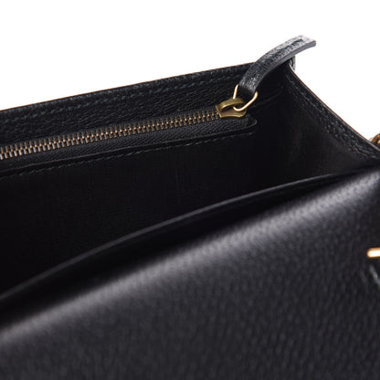 Gucci Calfskin Marquise Crystals Mini GG Chain Wallet Black 10 of 11