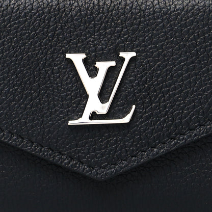 Louis Vuitton Soft Calfskin My Lockme Compact Wallet Black 8 of 9