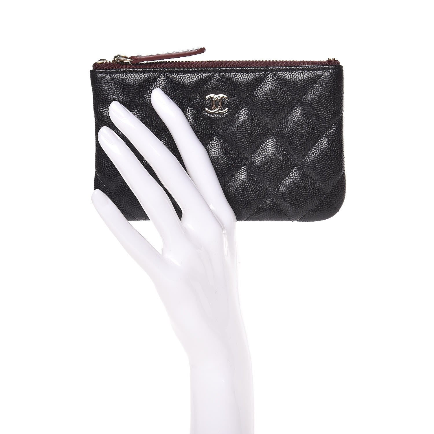 Chanel Caviar Quilted Small Cosmetic Case Black 2 of 7