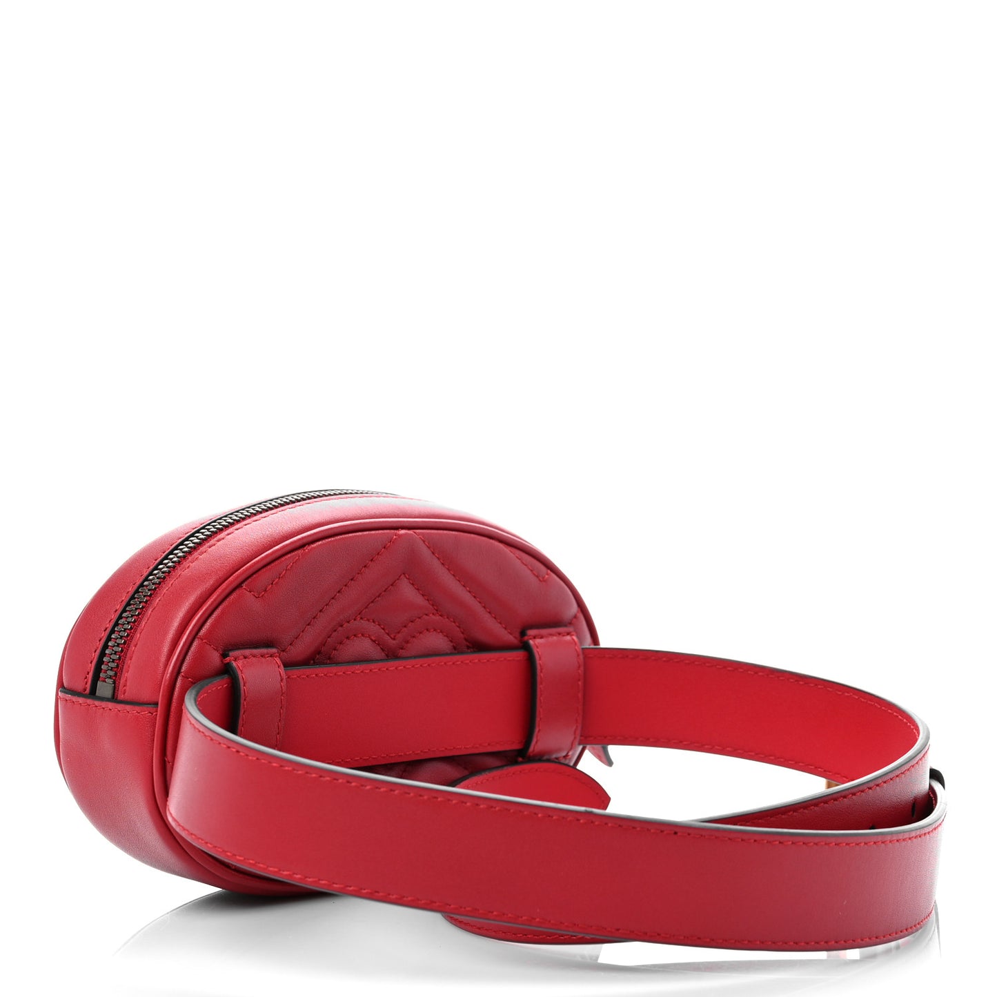 Calfskin Matelasse GG Marmont Belt Bag 85 34 Hibiscus Red