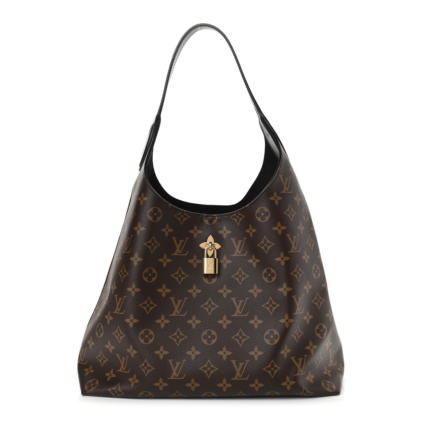 Monogram Flower Hobo Black