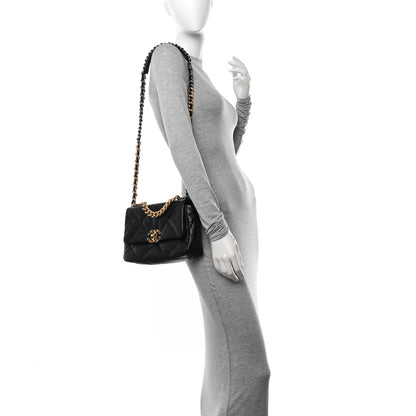 Chanel Lambskin Quilted Medium Chanel 19 Flap Black 2 of 11