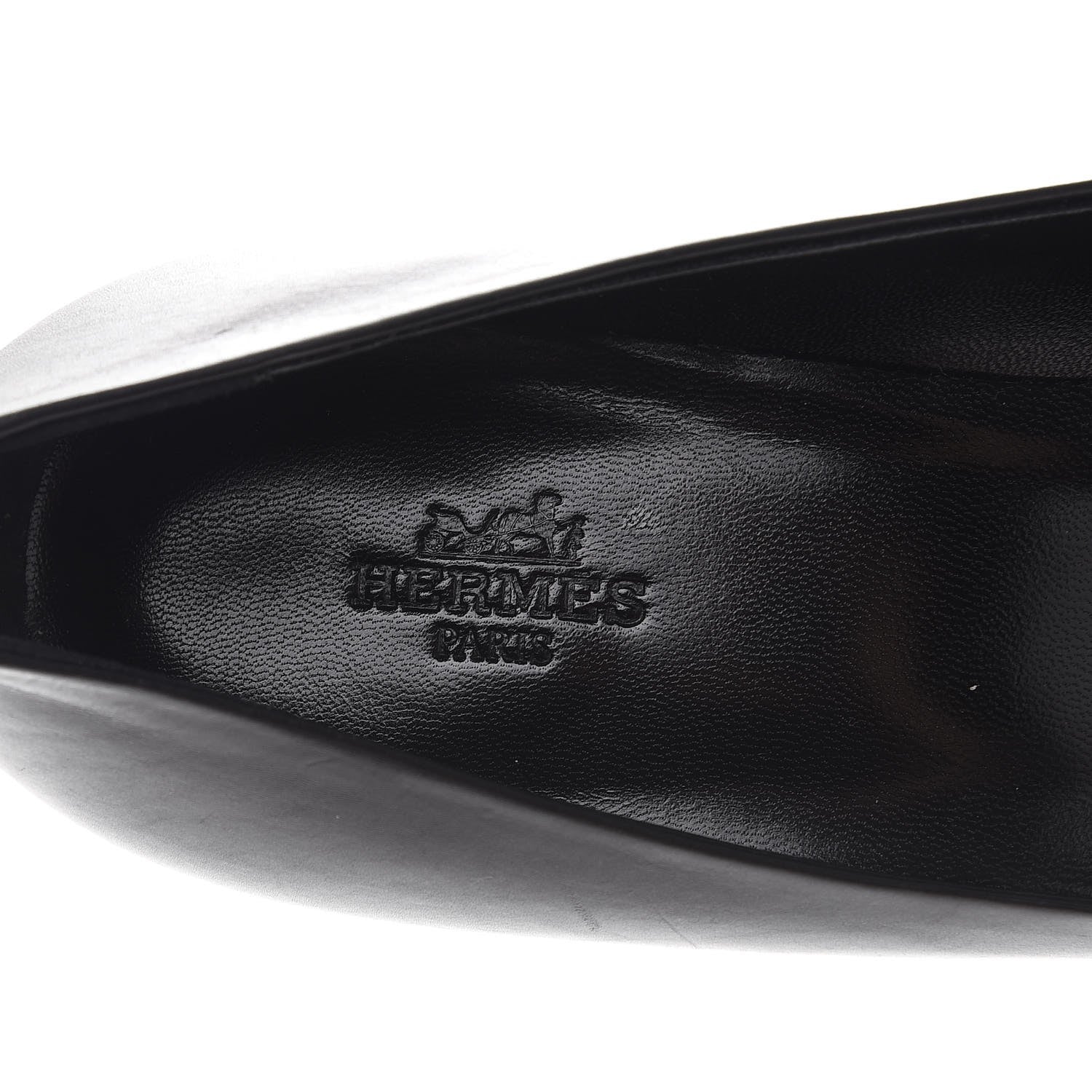Hermes Calfskin Lauren Pumps 38 Black 6 of 8
