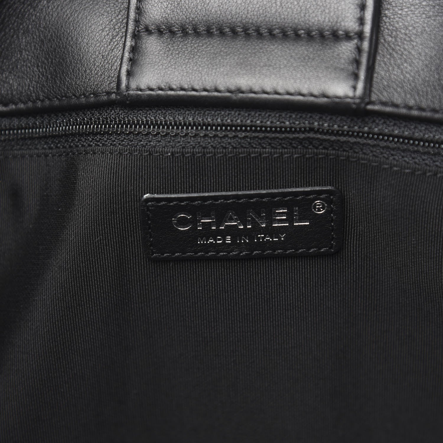 Chanel Calfskin Quilted Large Classic Shopping Tote Black 6 of 10