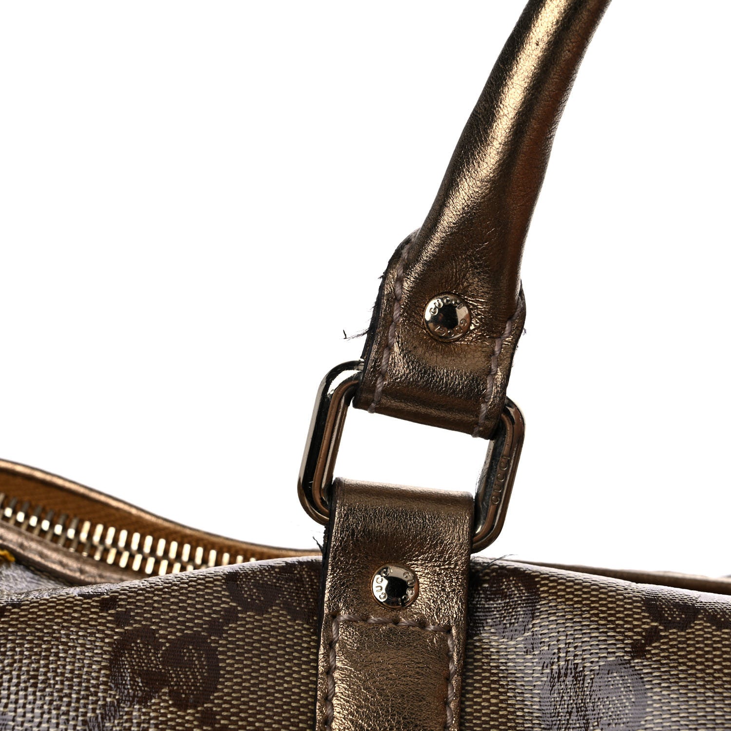 Gucci Crystal Monogram Medium Joy Boston Bronze 18 of 25