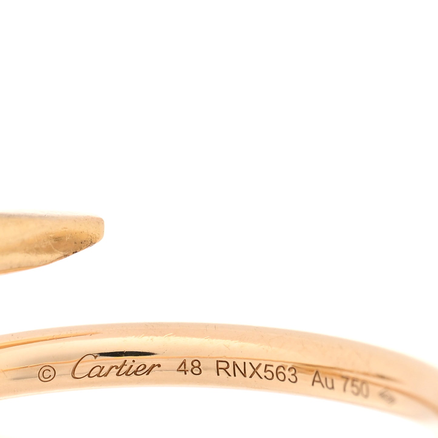 18K Yellow Gold Small Juste Un Clou Ring 48 4.5