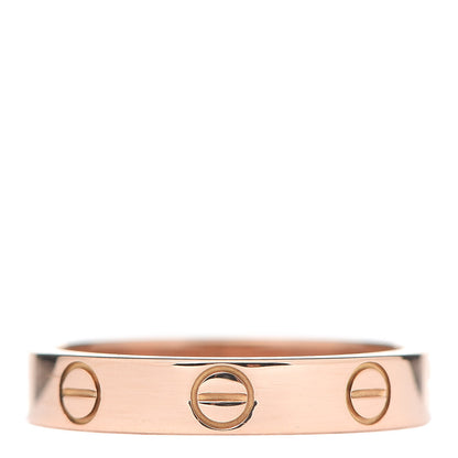 Cartier 18K Pink Gold 3.5mm LOVE Wedding Band Ring 51 5.75 1 of 4