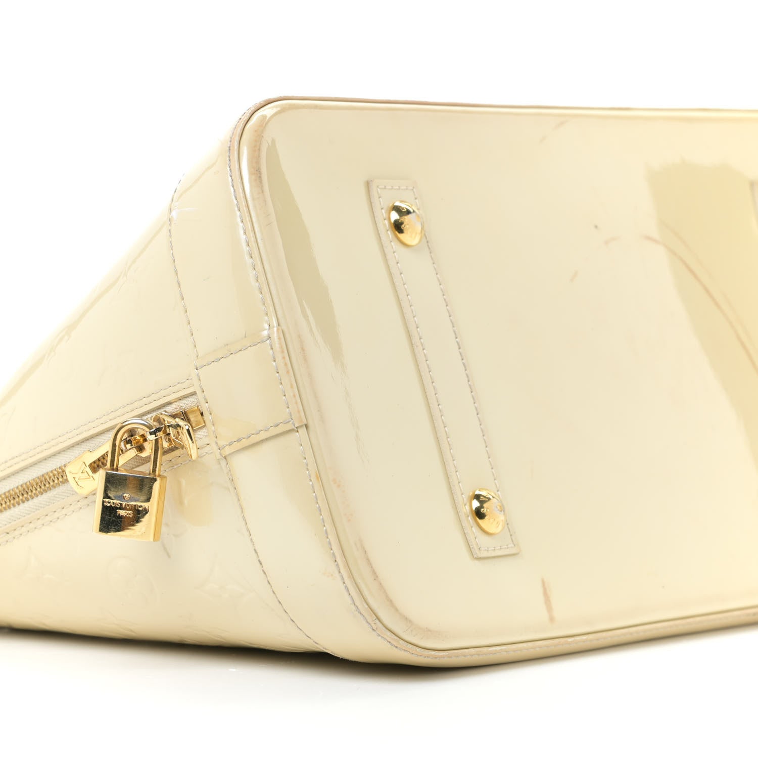 Louis Vuitton Vernis Alma GM Blanc Corail 5 of 21