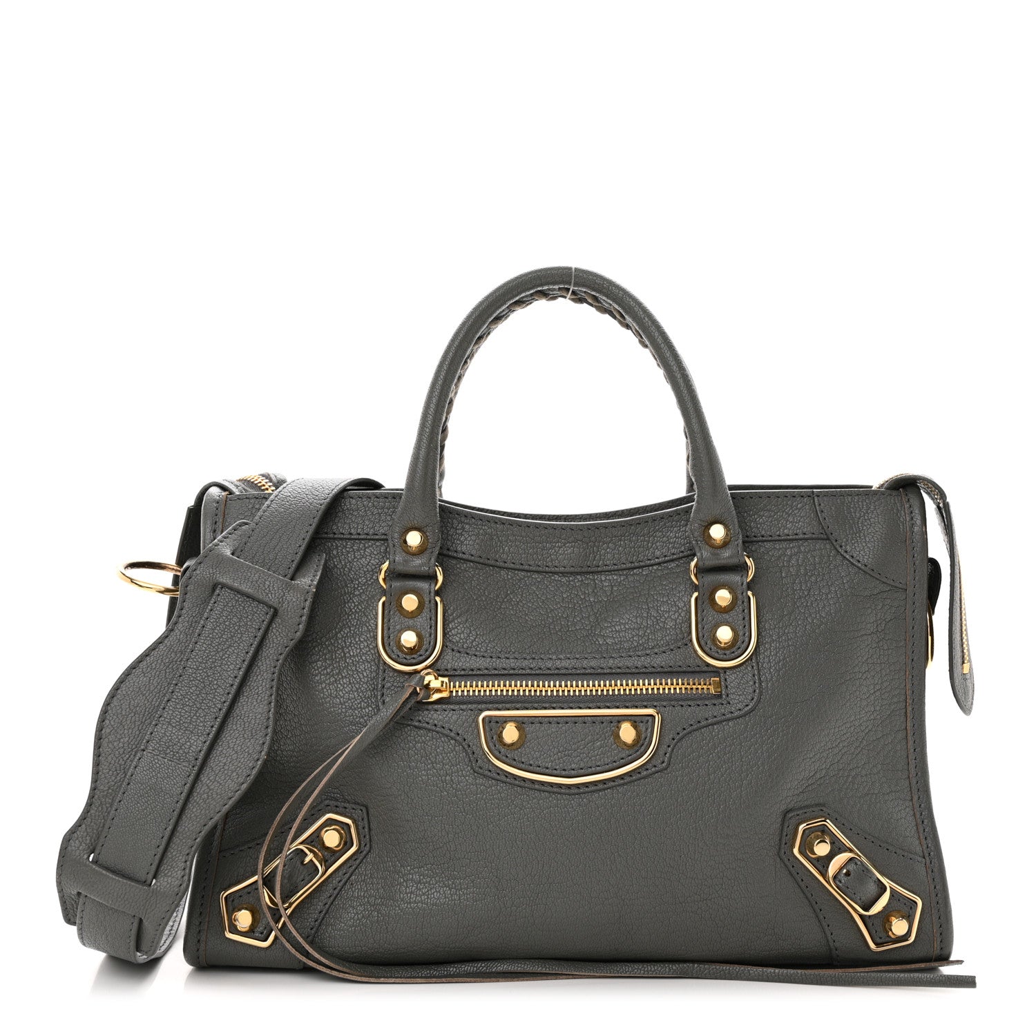 Balenciaga Chevre Gold Metallic Edge Hardware S City Gris Acier 1 of 13