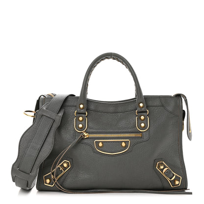 Balenciaga Chevre Gold Metallic Edge Hardware S City Gris Acier 1 of 13