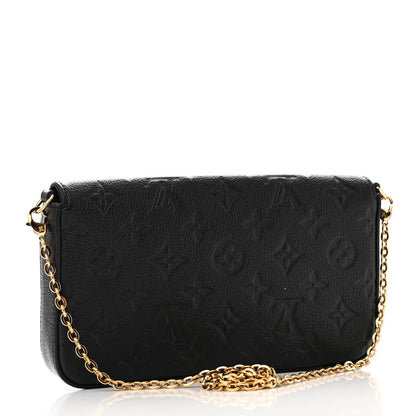 Louis Vuitton Empreinte Pochette Felicie Chain Wallet Black 4 of 10