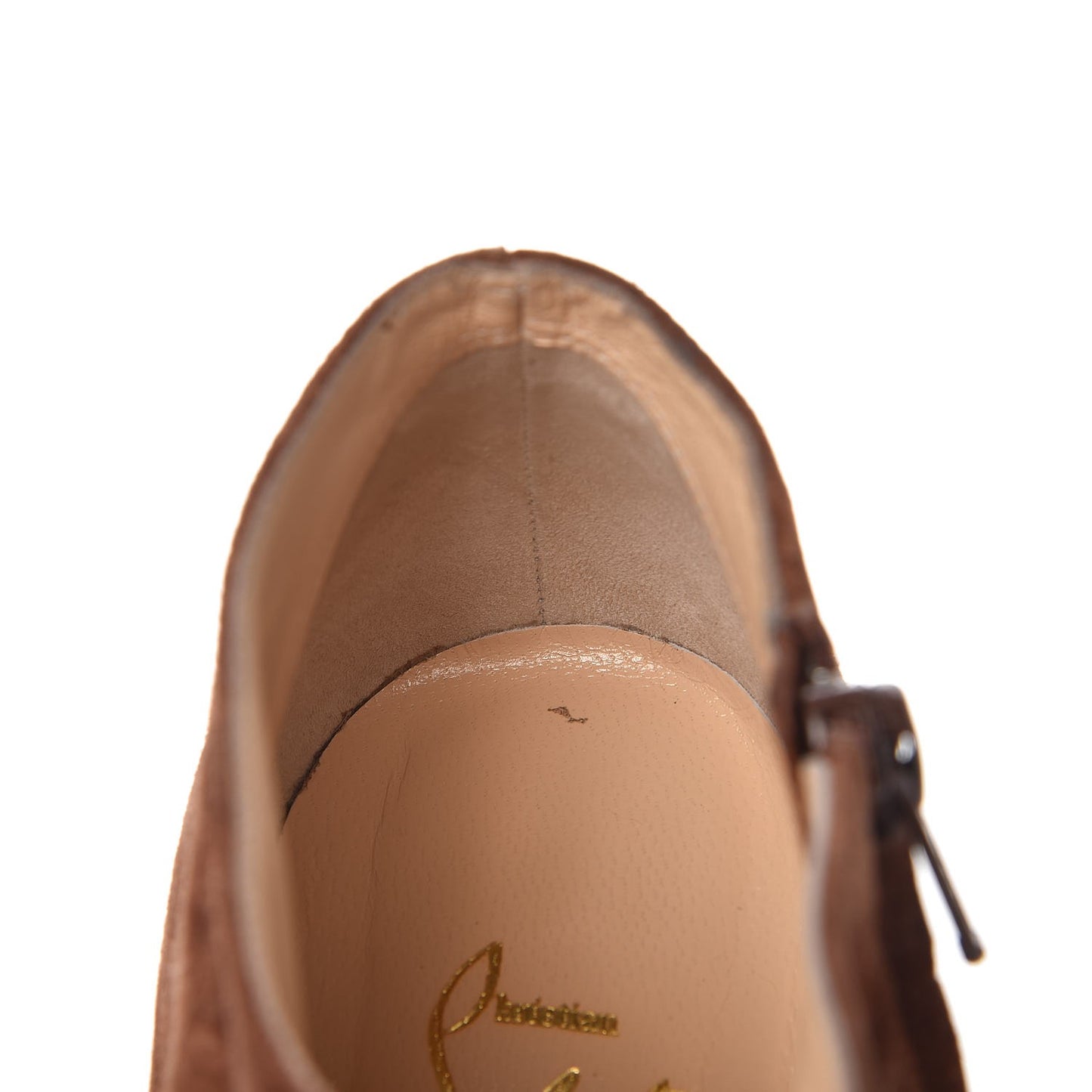 Veau Velours Rock and Gold 120 Ankle Booties 38.5 Havana