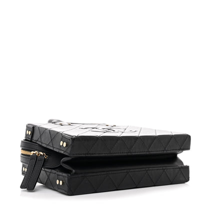 Chanel Calfskin Quilted Studded Square Vanity Case Black 4 of 11