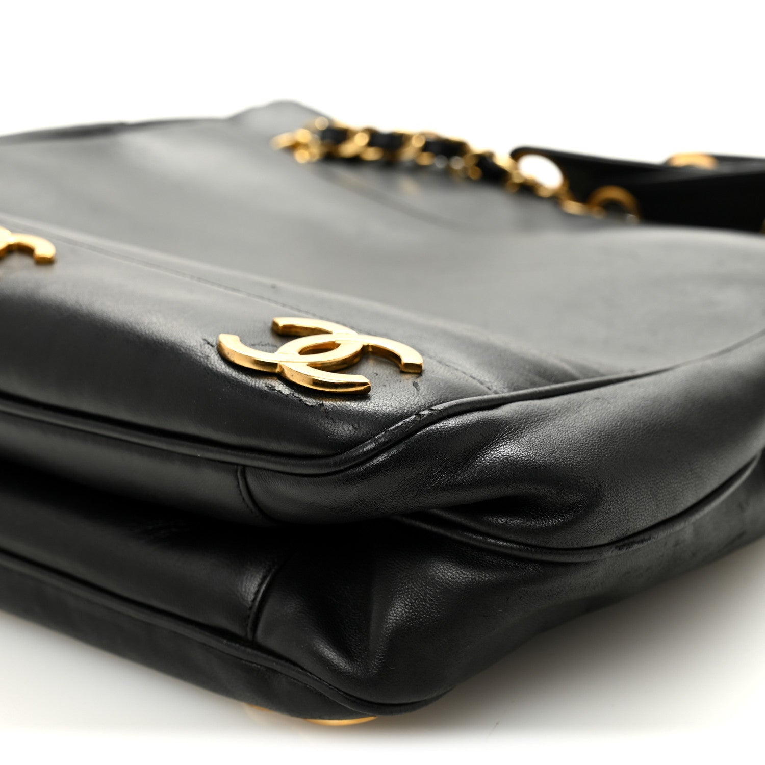 Chanel Lambskin Triple CC Shoulder Bag Black 11 of 11