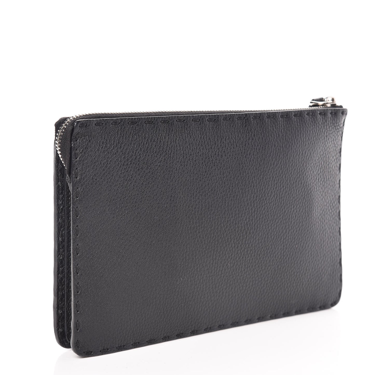 Cuoio Romano Selleria Monster Eyes Inlay Slim Clutch Black Sunflower