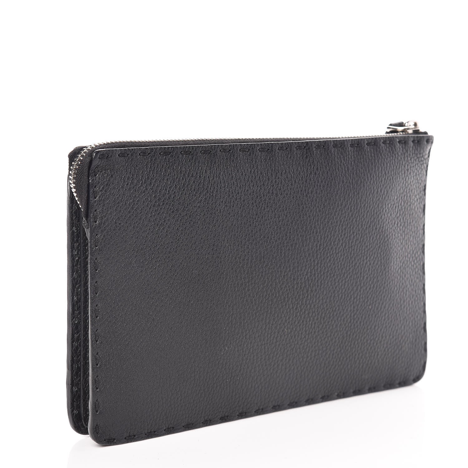 Fendi Cuoio Romano Selleria Monster Eyes Inlay Slim Clutch Black Sunflower 3 of 10