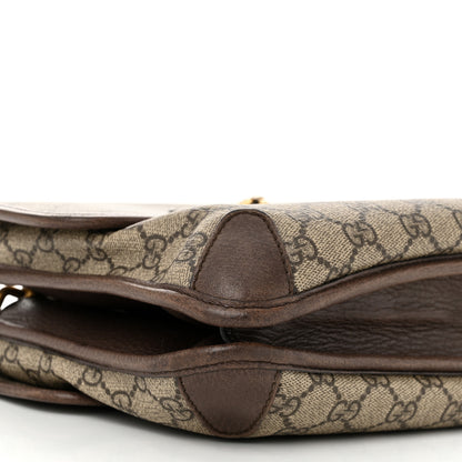 Gucci GG Supreme Monogram Web Neo Vintage Double Flap Messenger Bag Beige New Acero 9 of 10