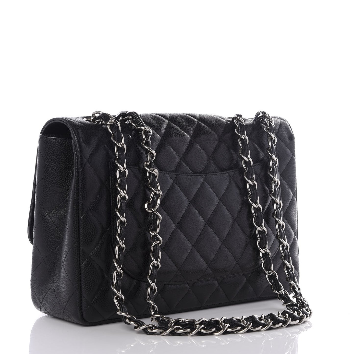 Caviar Quilted Jumbo Single Flap Black