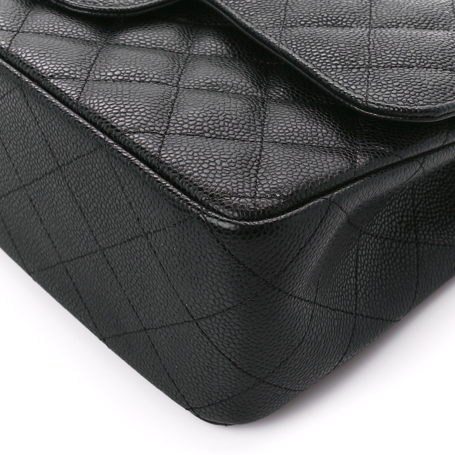 Chanel Caviar Quilted Jumbo Double Flap Black 11 of 12
