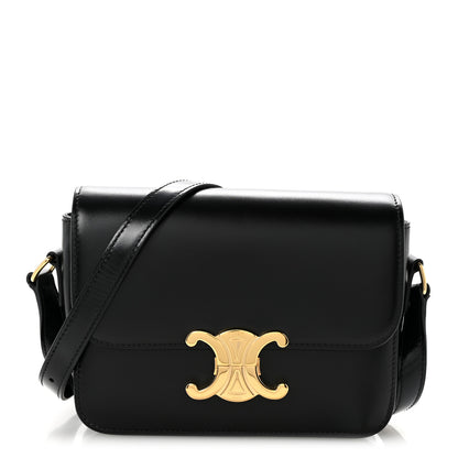 Celine Shiny Calfskin Teen Triomphe Black 1 of 12