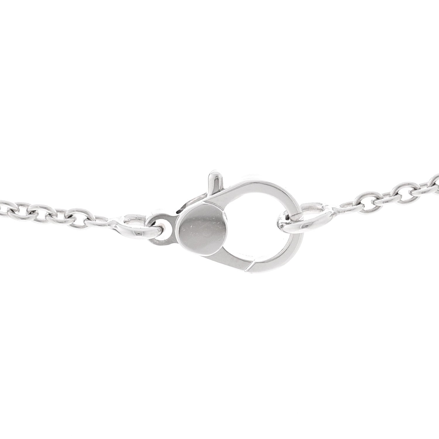 Hermes 18K White Gold Diamond Finesse Pendant Necklace 5 of 6