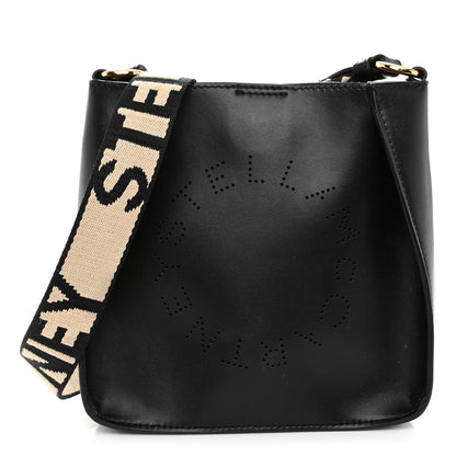 Stella McCartney Eco Alter Nappa Perforated Logo Tiny Crossbody Black 1 of 9
